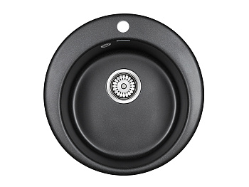 Кухонная мойка Paulmark GELEGEN 50 PM404800-BL 48х48 цвет черный